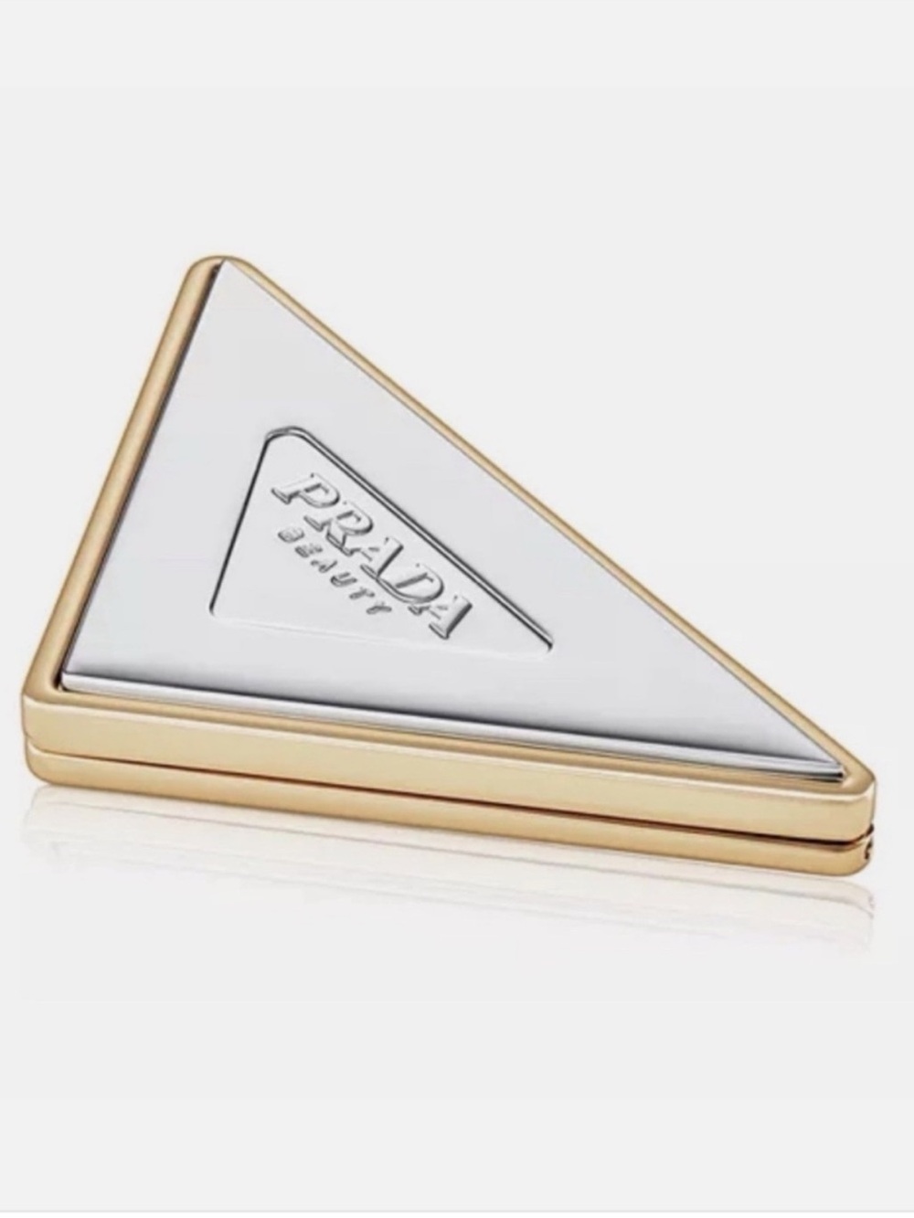 Prada Gold & Silver Triangle double sided mirror